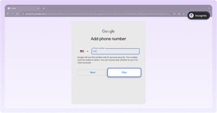 How can I create an email account without a phone number?